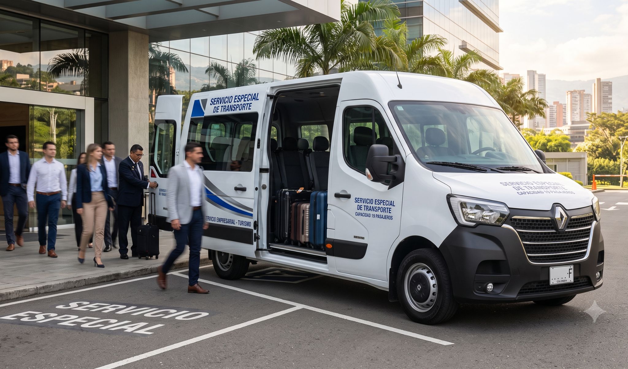 Special transport service using minibus-type vehicles for up to 19 passengers.